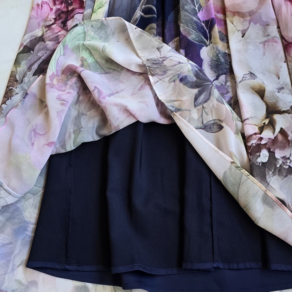 Ted Baker London floral navy dress Size 1 (EU) US4 + Size EU 4 (US10) - Picture 7 of 16